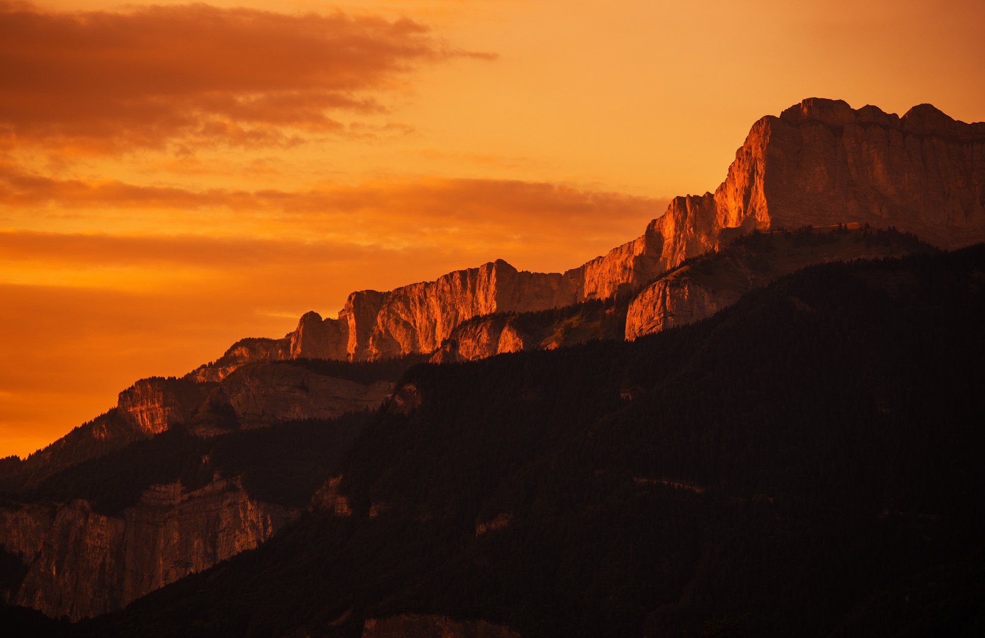 French Mountains Sunset